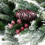 Real Touch Flocked Snowcap Grove Fir Artificial Christmas Wreath - 24" - Unlit