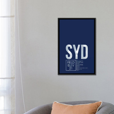 «Air Circulation Series» Sydney (Kingsford Smith), art textuel sur toile