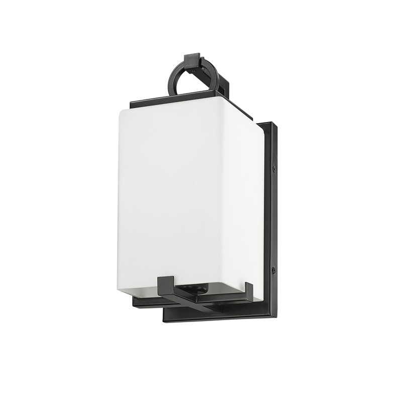 Applique murale d'extérieur 1 lumière Ahmauri, H 12,75 po x l 6,5 po x P 5,75 po