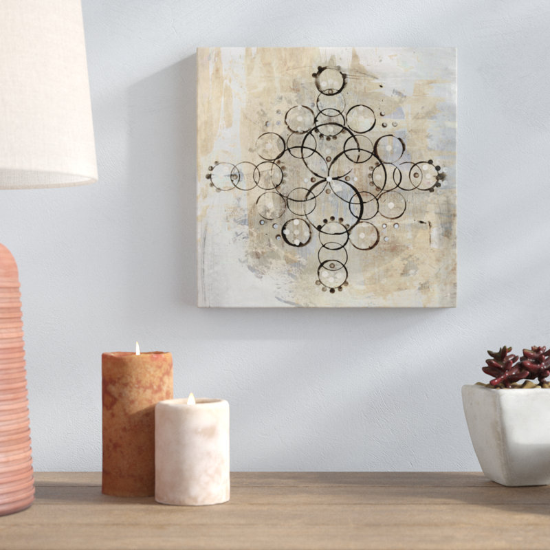 Neutral Mandala II Crop by Melissa Averinos - No Frame Painting on Canvas, 30cm H x 30cm W x 3.8cm D