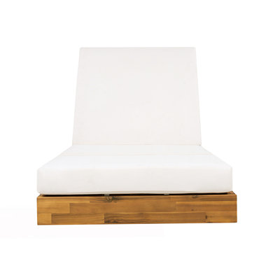 Chaise Lounge, Outdoor Recliner With 3-Fold Water-Repellent Cushion