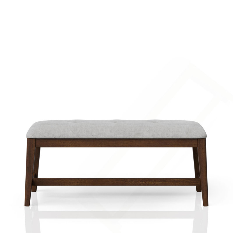 Backless Upholstered Dining Bench Mid-Century Seating