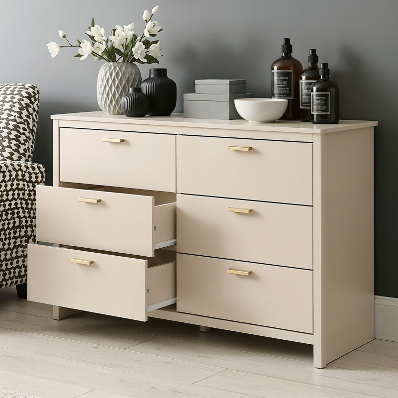 Bonnie 6 Drawer Chest of Drawers, Natural