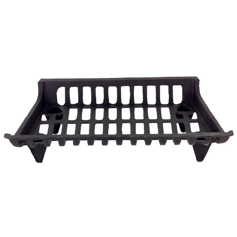 Grille de foyer en fonte Linly, H 7 po x l 30 po x P 14,75 po
