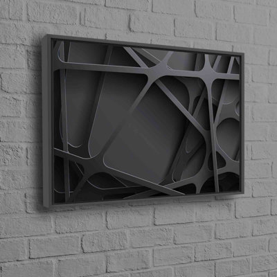 Stylish Abstract Canvas Art with Metallic Effect and 3D Feature Perfect for Wall Decor