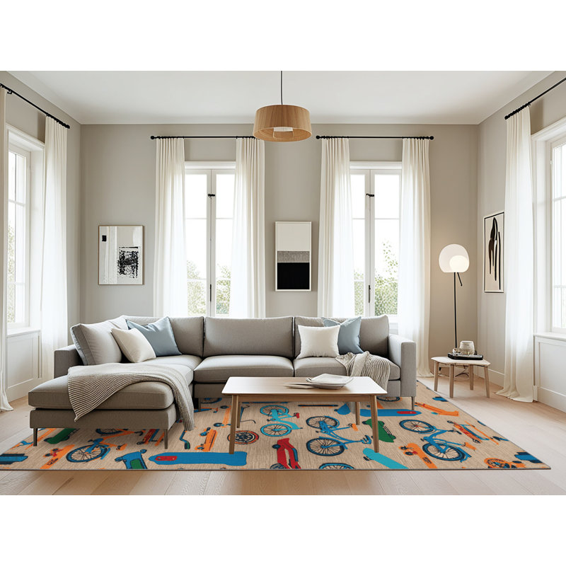 Tapis de transport gris lavable à la machine, Rectangulaire 8 pi x 10 pi