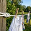 Blanchisserie corde à linge en polyester de polyester robuste de 100 pi de couleur blanche | Capacité de charge de 220 kg | Cordon tout usage pour corde à linge d'extérieur