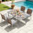 59.1"X35.4" Patio Tables With Umbrella Hole