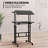Oziel Mobile Computer Desk, Adjustable Height Laptop Standing Desk with Tilting Tabletop and Monitor Shelf-80291860