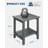 3-Piece Folding Adirondack Chair Set with Side Table, Weather-Resistant HDPE Plastic, 380 lbs Capacity, Wood-Like Texture - Black-687679420