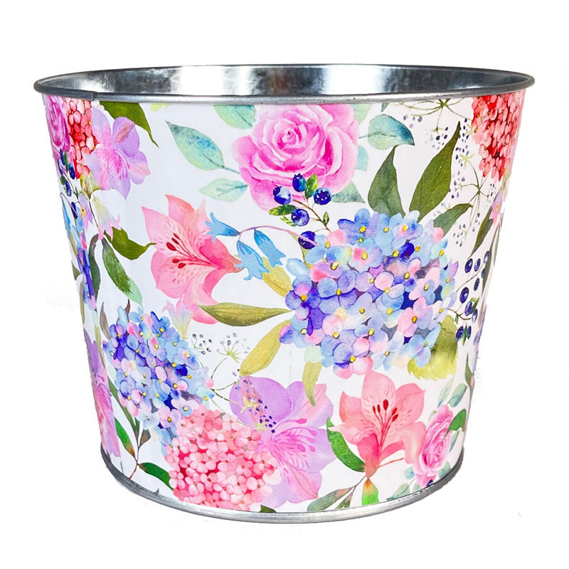 Spring Hydrangeas Planter, 5" H x 6.5" W x 6.5" D