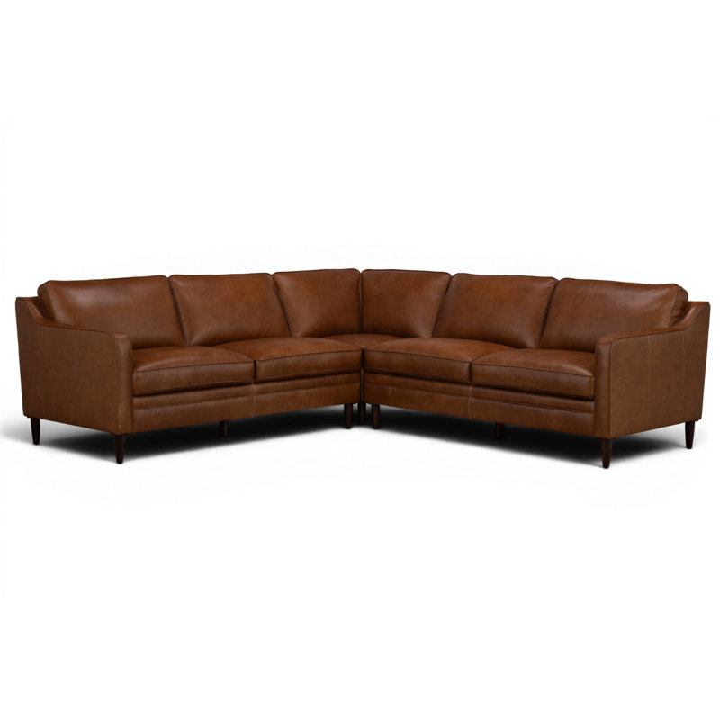 Ashtabula 3-Pieces Leather Sectional Sofa