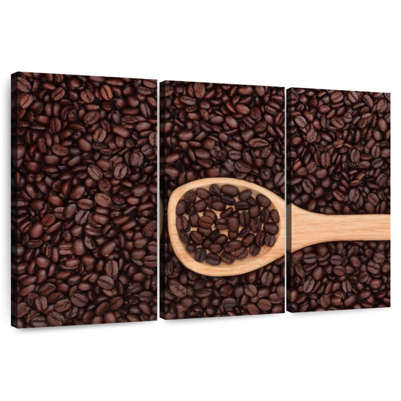 Grains de café Yarlin sur cuillère, H 48 po x l 74 po