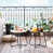 Plateau brun antique / base noire est en rupture de stock