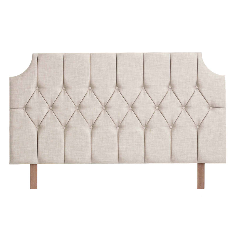 Aimee-Jo Upholstered Headboard, Super King (6'), Cream