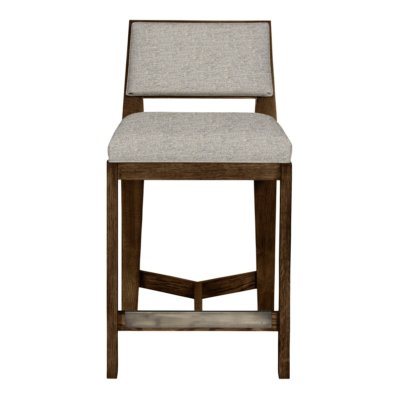 Scoville By Thom Filicia Upholstered Counter Stool with Solid Wood Frame, La Havane, Impala tempête