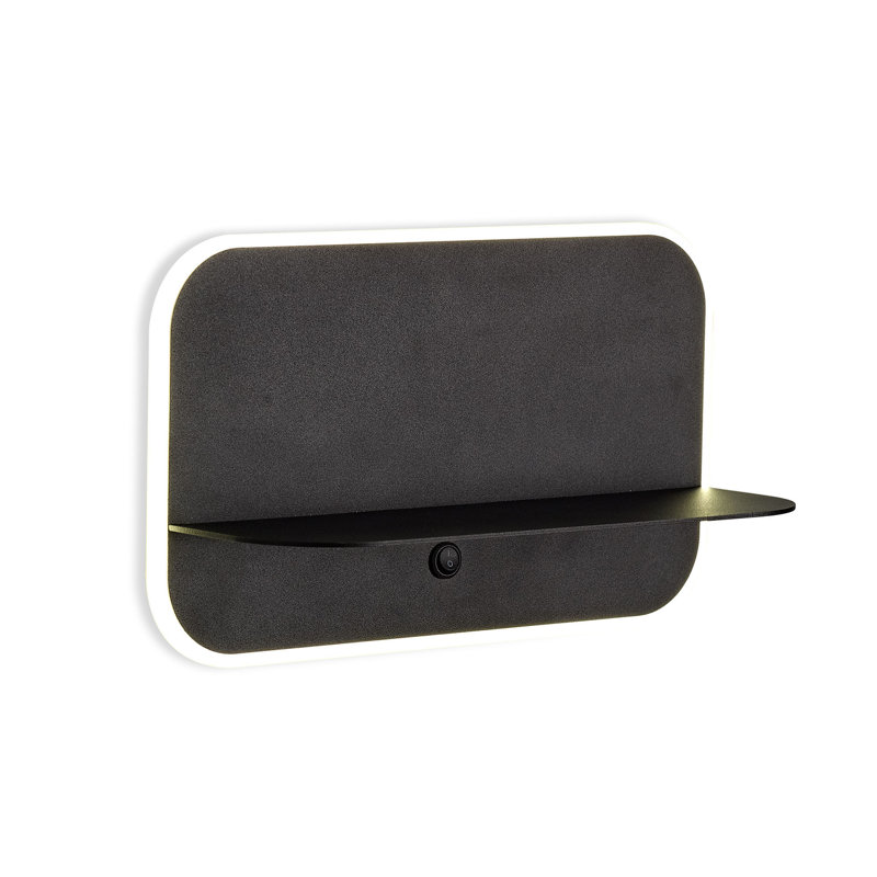 Lanzarote LED Flush Mounted Sconce, Matt Black