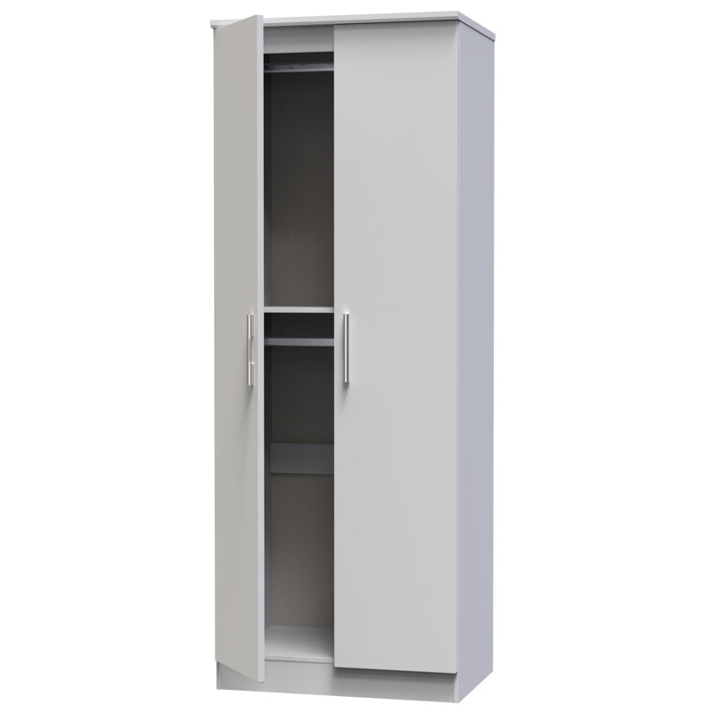 Borgeson Manufactured Wood Wardrobe, Grey Matt
