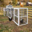 Poulailler très grand 150 po - poulailler d'extérieur en bois avec fil de métal noir antirouille, 2 boîtes de nidification, 5 perchoirs pour la volaille, cage à poulet sécurisée et durable