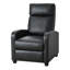 Fauteuil inclinable noir en similicuir