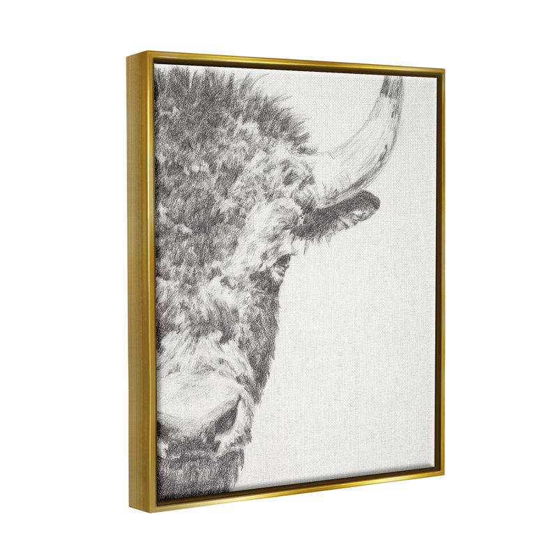 «Wild Bison» par Ethan Harper, reproduction d'art sur toile tendue, H 21 po x l 17 po x P 1,5 po