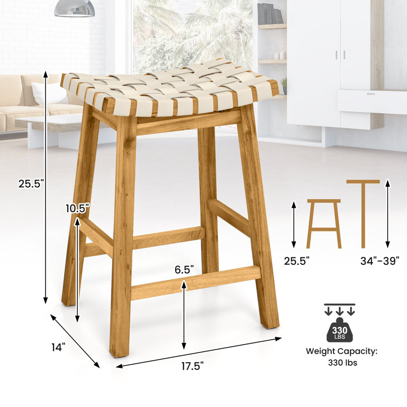 Ensemble de 4 tabourets à hauteur de comptoir Winston Porter, Tabouret de comptoir (siège d'une hauteur de 25,5