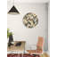 Horloge murale en verre trempé à chevrons, ton beige rustique, décor de maison de campagne, art mural unique, grande horloge, style moderne-2117756695-2117756692
