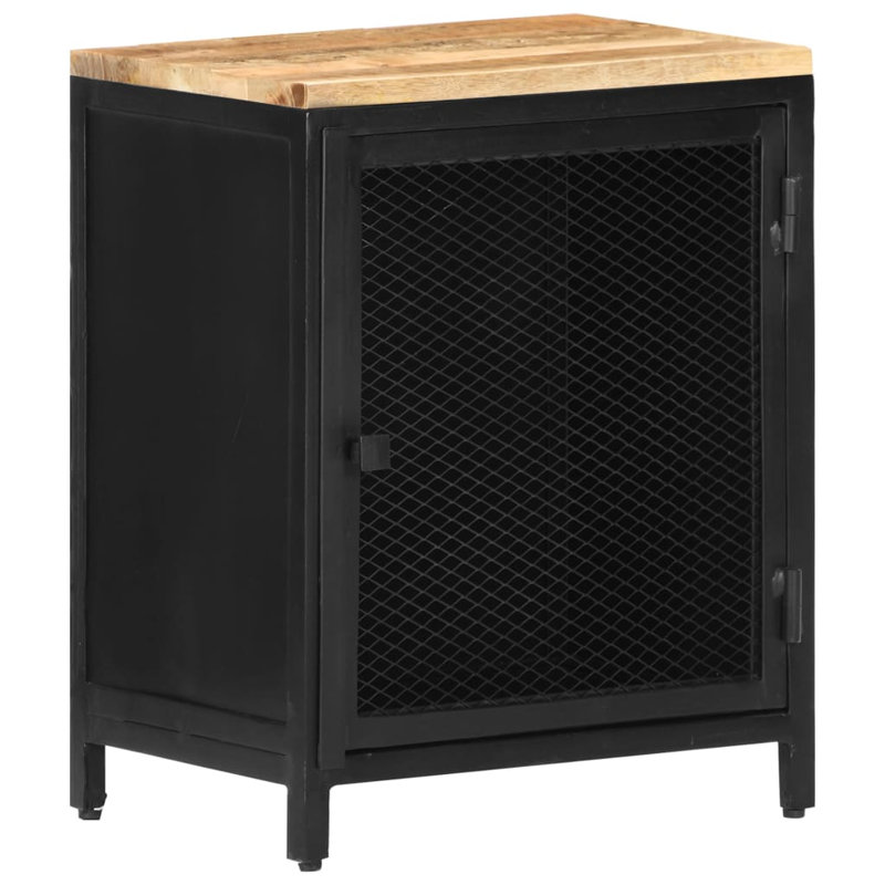 Armoire de chevet en bois de manguier brut 15,7 po x 11,8 po x 20,9 po