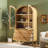 Holzhauer Modern Arched Glass Bookcase With Drawers-118490465