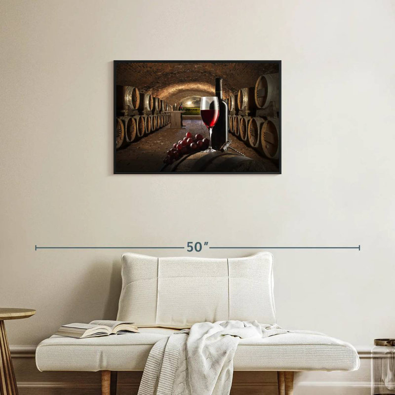 Winery, Cadre flottant noir, 31 po x 21 po