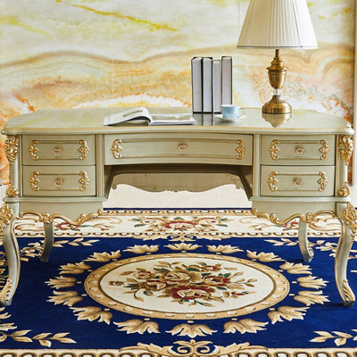 Retro American-style Carved Writing Desk 62.99 in
