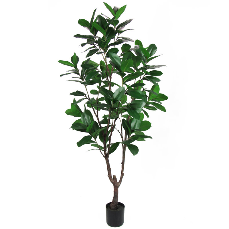 Artificial Magnolia Leaf Tree in Pot, 48" H x 25" W x 25" D