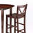 Hubbard Walnut 3-Piece High Table Set with V-Back Bar Stools