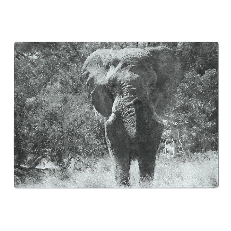 Tempered Glass the Majestic Elephant Chopping Board, 28.5 cm x 39 cm