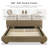 Mirelle Camel Headboard Platform Bed-58507936-58507938