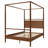 Solid Wood Canopy Bed Frame with Four Posts, No Box Spring Needed-943706354