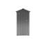 Armoire extérieure en fer galvanisé avec fonction imperméable, verrouillage sécuritaire, installation rapide, idéale pour les cours de jardin et les champs, dimensions de 29,52 po x 16,92 po x 69,68 po, noir, rangement de conception industrielle