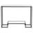 2-Tier Glass Console Table, Modern Rectangle Sofa Side Table with Tempered Glass Top and Iron Legs, Consloe Desk with Anti-Tip Device for Living Room, Hallway, Entryway, Foyer-1444841880