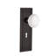 Mission Plate with Decorative Keyhole and White Porcelain Door Knob-1835285841