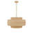 Anorah 4-E26 Light Bulbs 25.59 inch Oversize Farmhouse Boho Paper Shade Dimmable Vintage Pendant Light Fixture