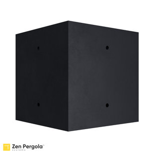Zen Pergolas Black Aluminum Base Bracket for Pergola