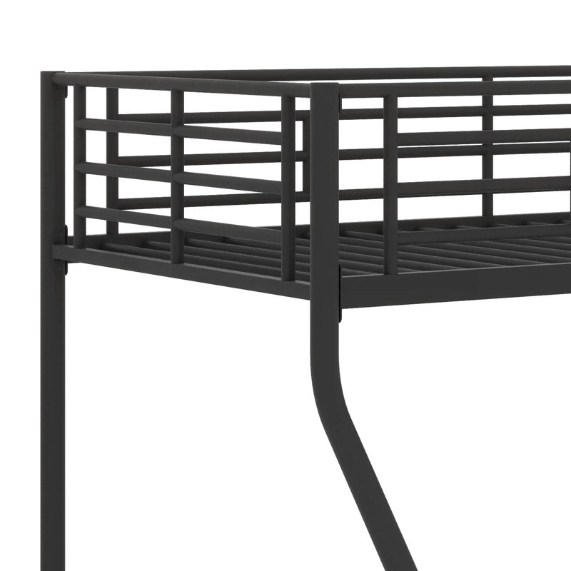 Durable Twin XL Over Queen Metal Drop-Down Bunk Beds