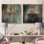 Grand lustre vitrine - ensemble de 2 collages carrés lustre Glam