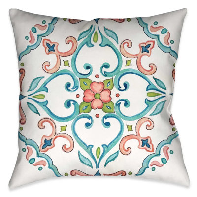 Jewel Medallion Polyester Throw Pillow