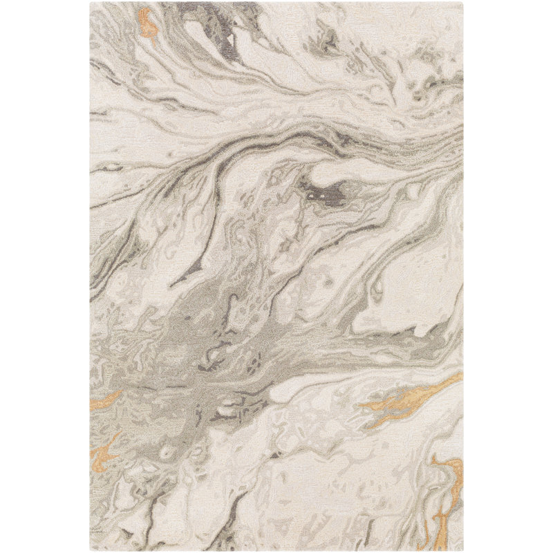 Kavita Hand Tufted Abstract Indoor Rug, Rectangle 2' x 3'