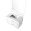 30 po Meuble-lavabo de salle de bain blanc, comptoir en marbre et miroir de 28 po à fermeture douce-760448780