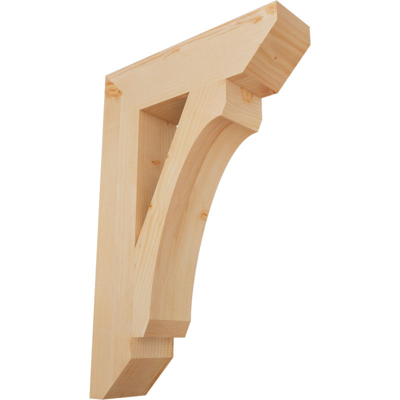 Support en bois / corbeau, H 36 po x l 5,5 po x P 24 po, Douglas (lisse)