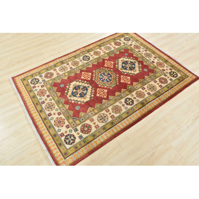 Tapis tribal Kazak 4 pi 1 po x 5 pi 10 po Nelah