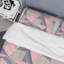 Ensemble de housse de couette à motif rose et bleu Patchwork-434433260