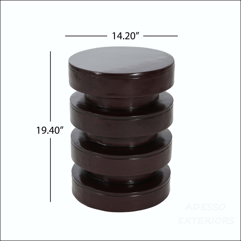 Table d'appoint moderne à 3 niveaux MGO, Noir